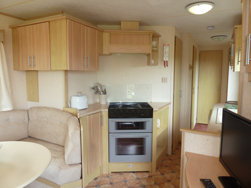 Holiday Caravan Lounge/Kitchen near Padstow Wadebridge Cornwall